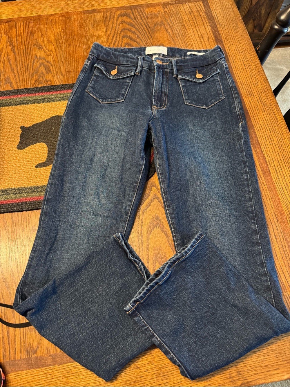 Dear John Indigo Bootcut Jeans with Copper Accents